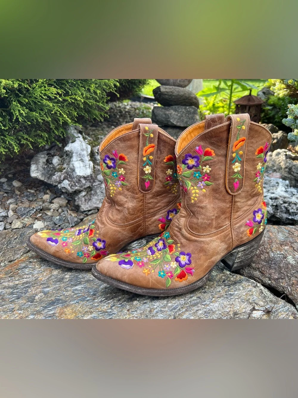 Price is firm. Old Gringo 10 B Sora Floral Western Cowboy Cowgirl ankle Boots